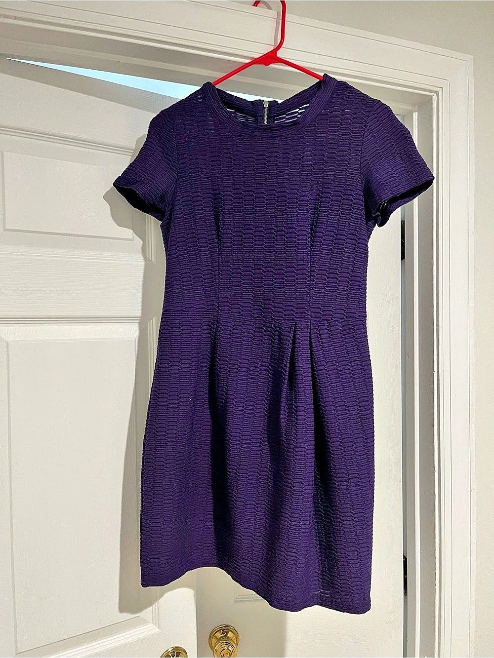 Nanette Lepore Textured Mini Dress in Purple Size 6 Like New